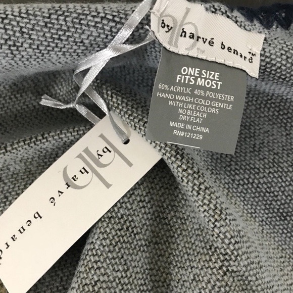 New Harve Benard Woven Whip-Stitch Blanket Poncho - Picture 8 of 8